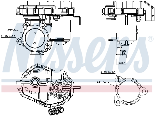 NISSENS EGR-ventil 98563 for CUPRA