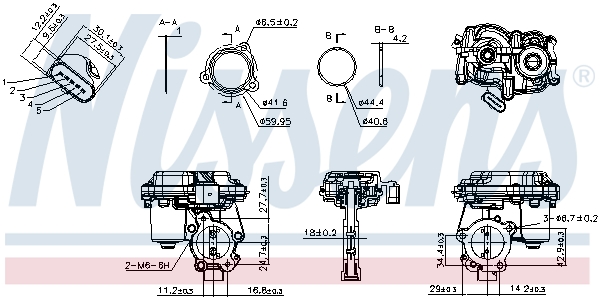 NISSENS EGR-ventil 98597 for VW