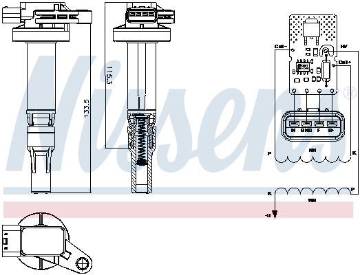NISSENS Tændspole 966037 for LAND ROVER JAGUAR FORD