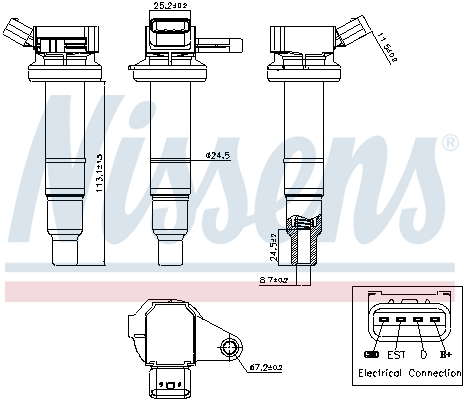 NISSENS Tændspole 966071 for DAIHATSU