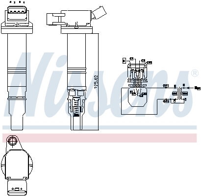 NISSENS Tændspole 966555 for TOYOTA LEXUS