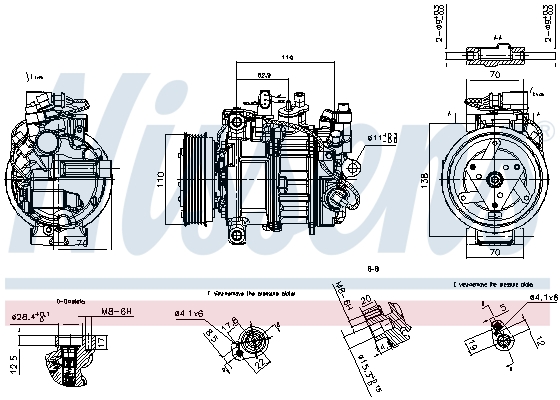 NISSENS Kompressor, klimaanlæg 890603 for VW