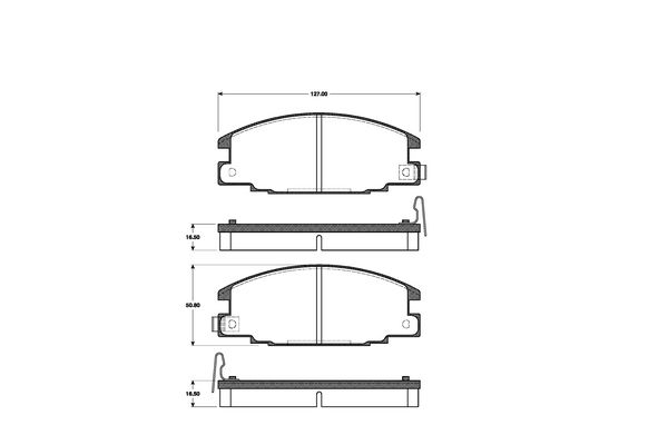 NK Bremseklodser 221405 for OPEL ISUZU VAUXHALL
