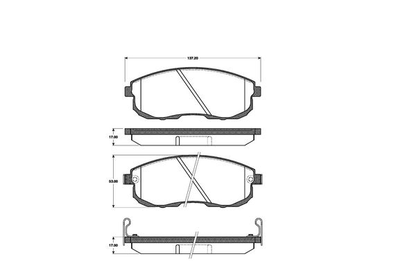 NK Bremseklodser 222223 for NISSAN INFINITI