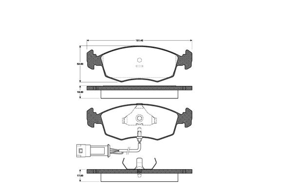 NK Bremseklodser 222513 for FORD