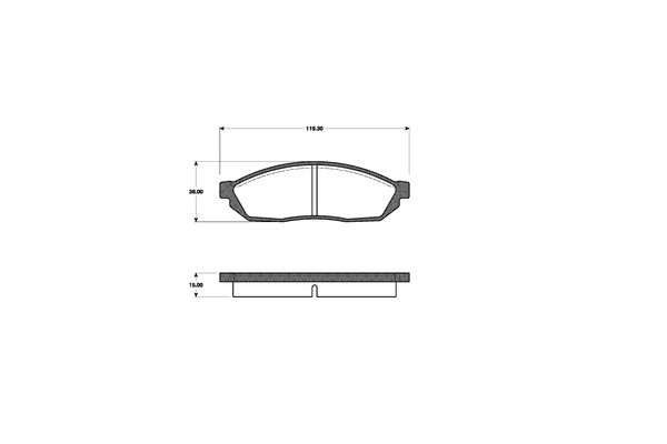 NK Bremseklodser 222603 for BEDFORD VAUXHALL HONDA SUZUKI MARUTI GME TRIUMPH