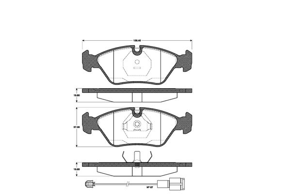 NK Bremseklodser 221506 for BMW ALPINA PORSCHE