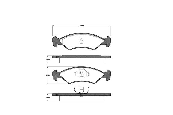 NK Bremseklodser 222504 for FORD