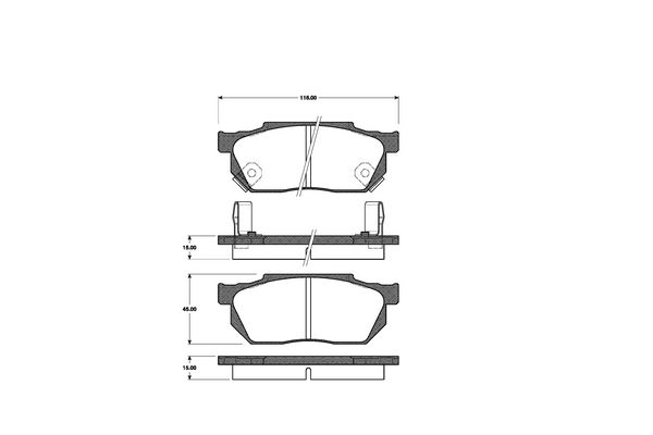 NK Bremseklodser 222613 for HONDA
