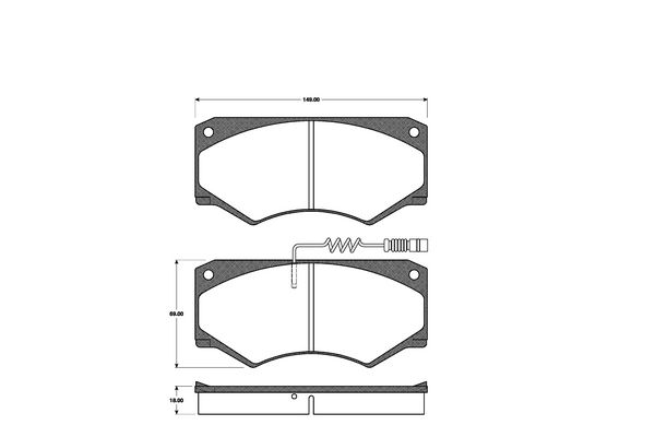 NK Bremseklodser 223317 for MERCEDES-BENZ