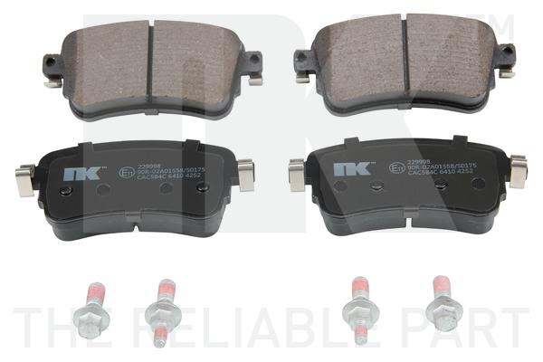 NK Bremseklodser 229998 for FIAT VAUXHALL PEUGEOT TOYOTA