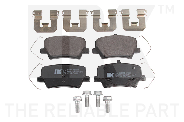 NK Bremseklodser 224834 for VOLVO