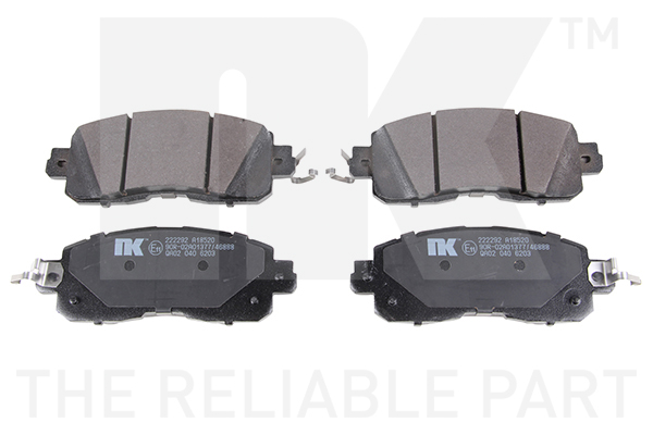 NK Bremseklodser 222292 for NISSAN