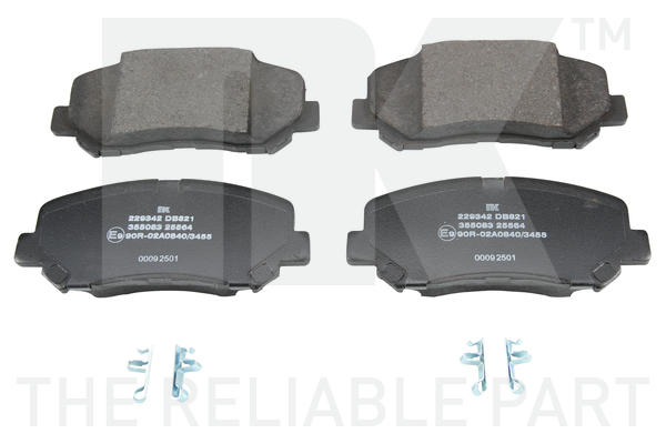 NK Bremseklodser 229342 for CHRYSLER JEEP