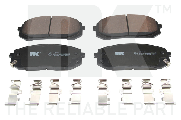 NK Bremseklodser 2299110 for KIA HYUNDAI