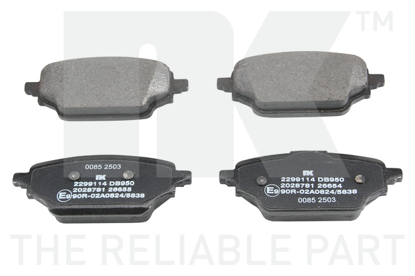 NK Bremseklodser 2299114 for NISSAN RENAULT