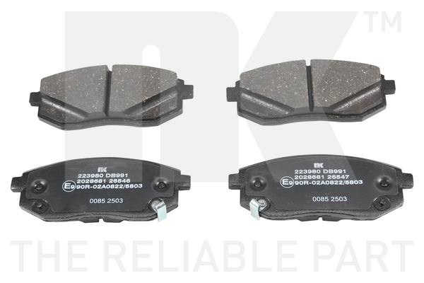 NK Bremseklodser 223980 for DACIA