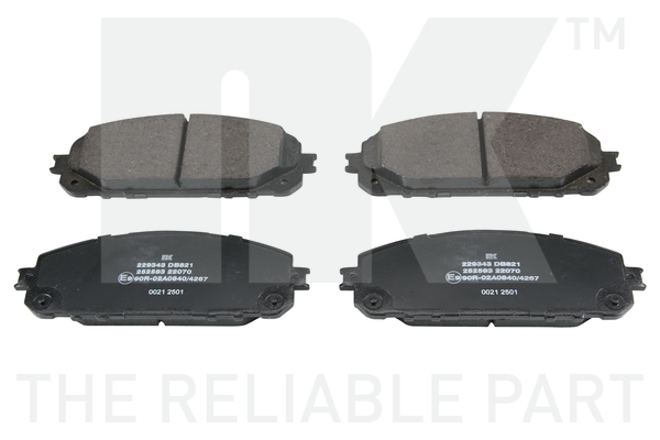 NK Bremseklodser 229343 for JEEP