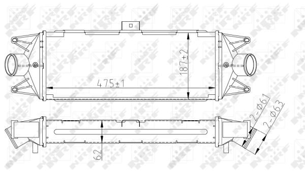 NRF Ladeluftkøler 30879 for IVECO