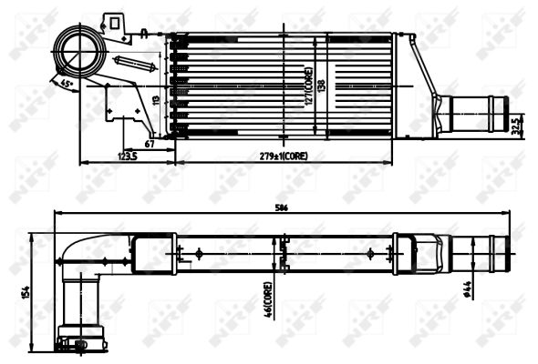 NRF Ladeluftkøler 30903 for OPEL VAUXHALL