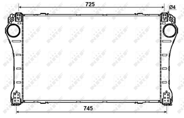 NRF Ladeluftkøler 30243 for TOYOTA