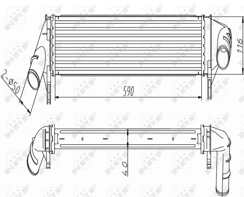 NRF Ladeluftkøler 30255 for DACIA