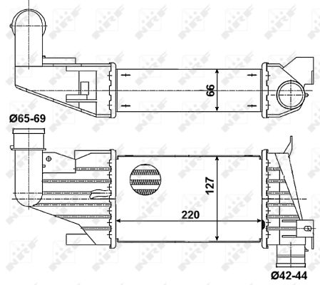 NRF Ladeluftkøler 30258 for VAUXHALL