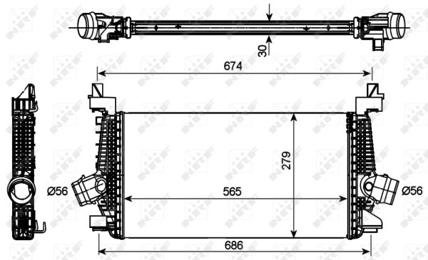 NRF Ladeluftkøler 30269 for OPEL VAUXHALL
