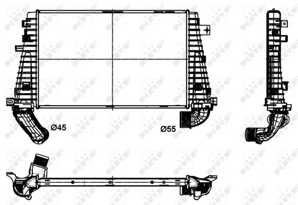 NRF Ladeluftkøler 30300 for OPEL VAUXHALL