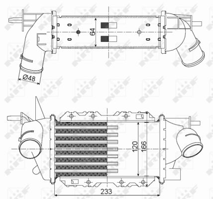 NRF Ladeluftkøler 30352 for OPEL VAUXHALL