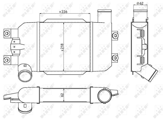 NRF Ladeluftkøler 30383 for NISSAN