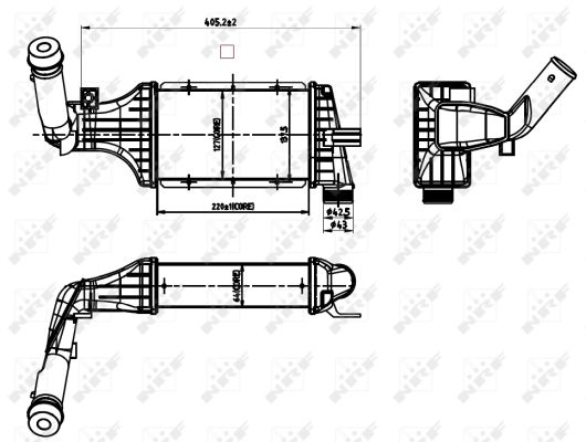 NRF Ladeluftkøler 30428 for OPEL VAUXHALL