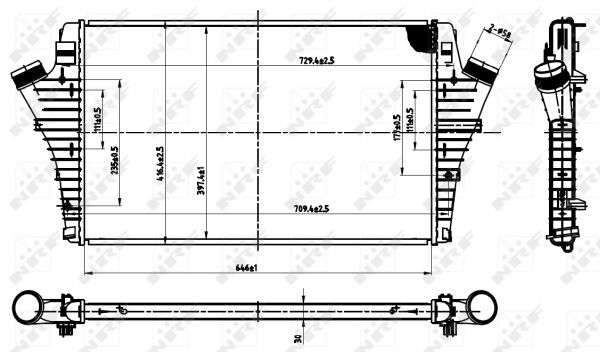 NRF Ladeluftkøler 30475 for OPEL CADILLAC SAAB VAUXHALL FIAT