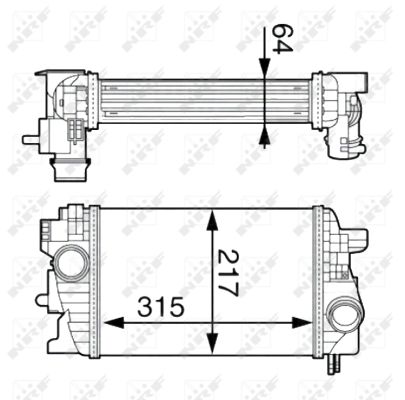 NRF Ladeluftkøler 30534 for OPEL VAUXHALL