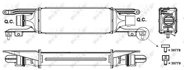 NRF Ladeluftkøler 30779 for VAUXHALL