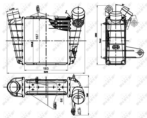 NRF Ladeluftkøler 30842 for SKODA VW