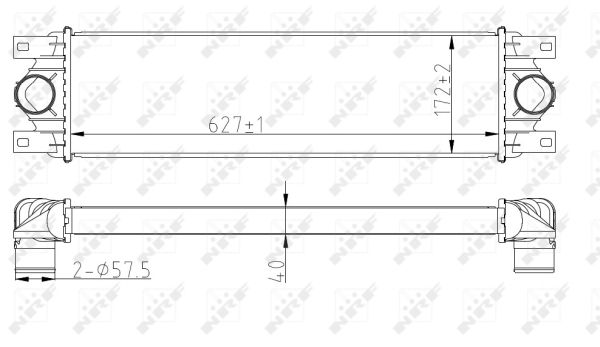 NRF Ladeluftkøler 30874 for RENAULT TRUCKS