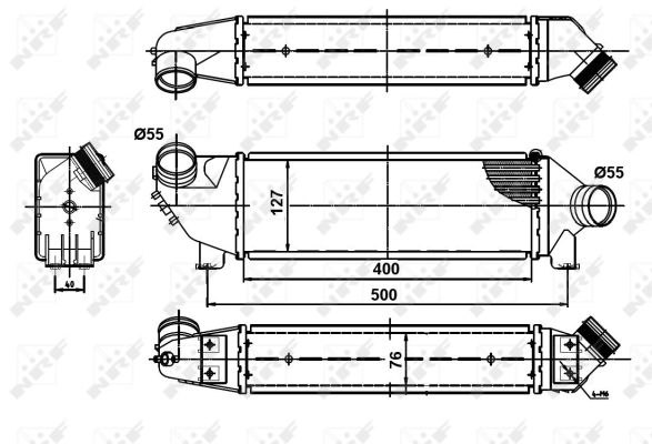 NRF Ladeluftkøler 30886 for FORD