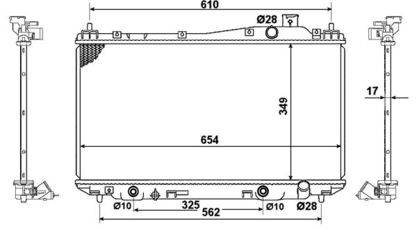 NRF Køler, motorkøling 53570 for HONDA