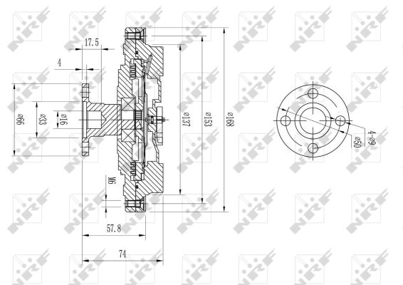NRF Kobling, kølerventilator 49580 for SUZUKI