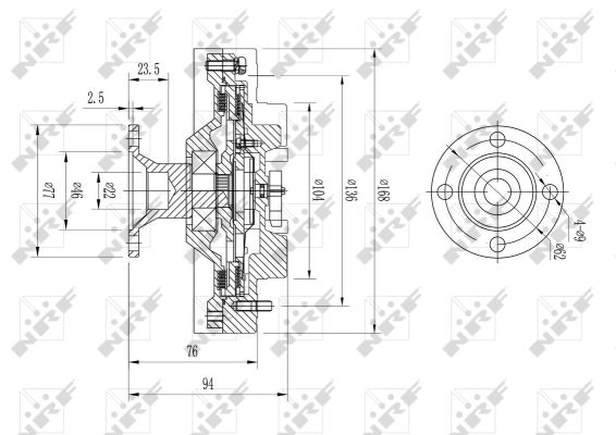 NRF Kobling, kølerventilator 49626 for TOYOTA