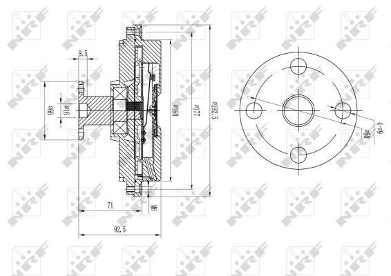 NRF Kobling, kølerventilator 49634 for MAZDA