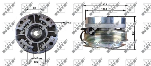NRF Kobling, kølerventilator 49701 for IVECO