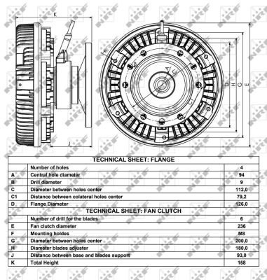 NRF 49002 259mm for RENAULT TRUCKS