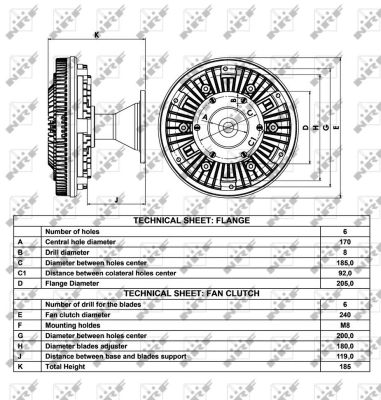 NRF 49021 233mm for MERCEDES-BENZ