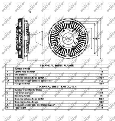 NRF 49039 233mm for MERCEDES-BENZ