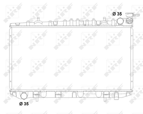 NRF Køler, motorkøling 503497 for NISSAN
