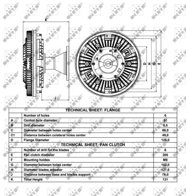 NRF 49052 205mm for DAF