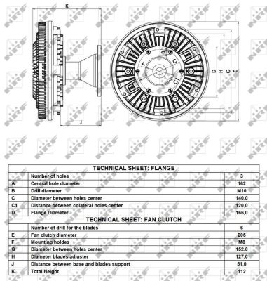 NRF Kobling, kølerventilator 49084 for MERCEDES-BENZ