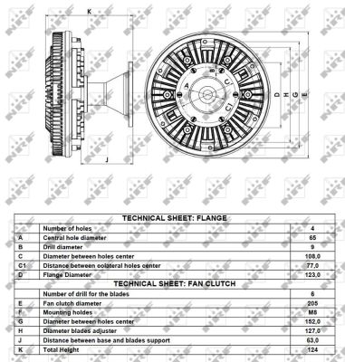 NRF 49107 205mm for VOLVO